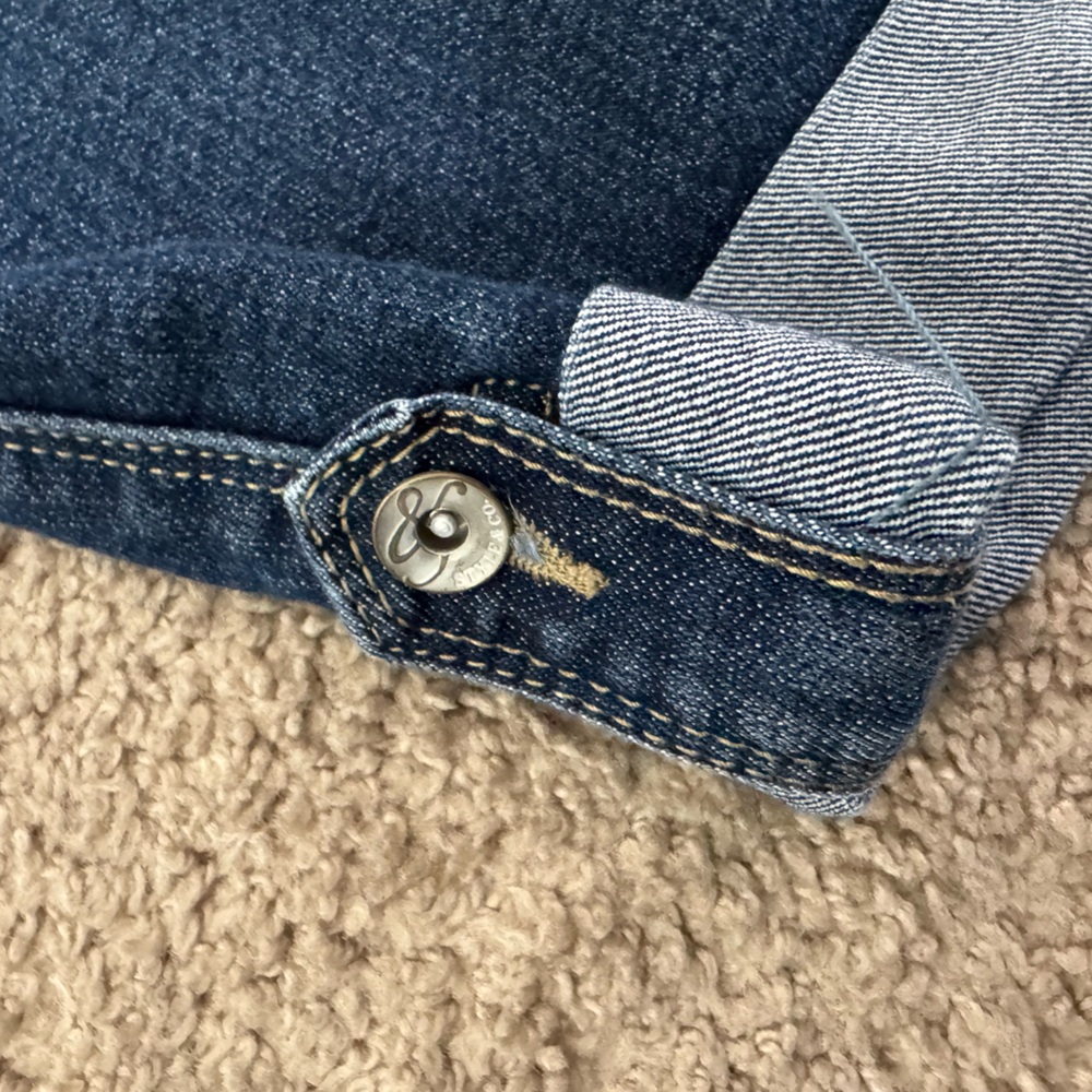 Classic Dark Blue Denim Bermuda Shorts - Women's - Picture 5 of 8